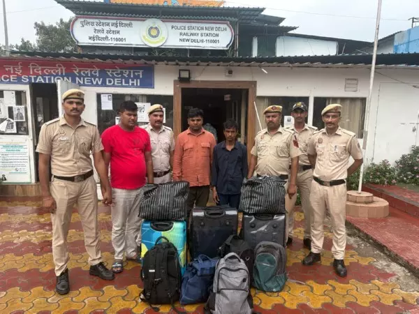 Delhi: ट्रेनों और रेलवे परिसरों में बैग चुराने वाले अंतरराज्यीय गिरोह का भंडाफोड़, 4 गिरफ्तार Delhi: ट्रेनों और रेलवे परिसरों में बैग चुराने वाले अंतरराज्यीय गिरोह का भंडाफोड़, 4 गिरफ्तार