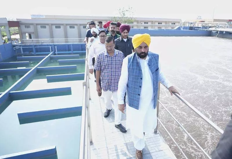 मान, केजरीवाल ने उन्नत STP का उद्घाटन किया मान, केजरीवाल ने उन्नत STP का उद्घाटन किया