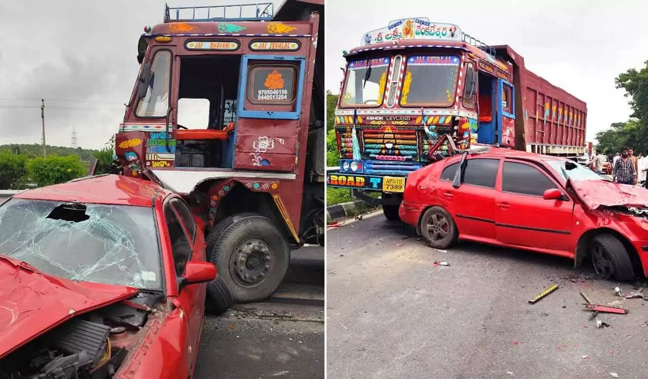 निजामाबाद के पास NH-44 पर कई वाहन आपस में भिड़े, किसी के हताहत होने की खबर नहीं निजामाबाद के पास NH-44 पर कई वाहन आपस में भिड़े, किसी के हताहत होने की खबर नहीं