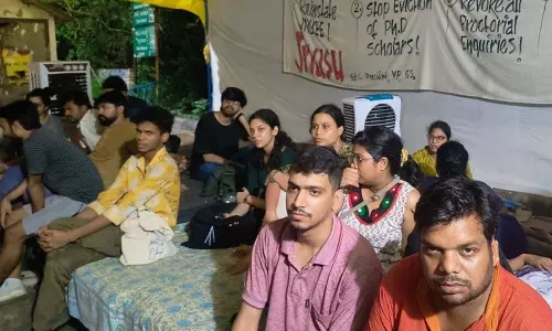हॉस्टल खाली कराने और एडमिशन को लेकर जेएनयू छात्रों की भूख हड़ताल 11वें दिन भी जारी