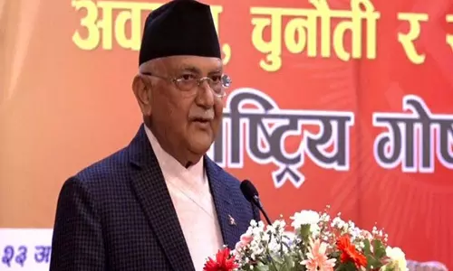 Kathmandu [Nepal] राम का जन्म नेपाल में हुआ, कहने से डर नहीं: पीएम ओली