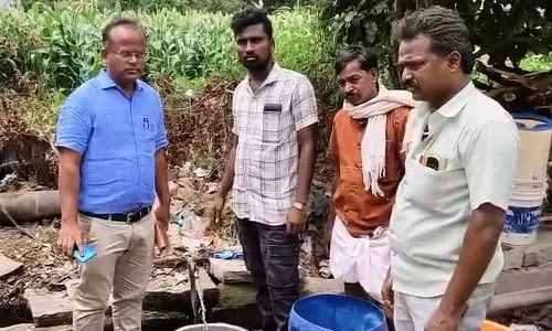 Karnataka : अधिकारियों ने पानी की टंकियों की सफाई की Karnataka : अधिकारियों ने पानी की टंकियों की सफाई की