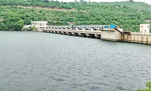 Andhra : श्रीशैलम जलाशय का जलस्तर 881 फीट तक पहुंचा
