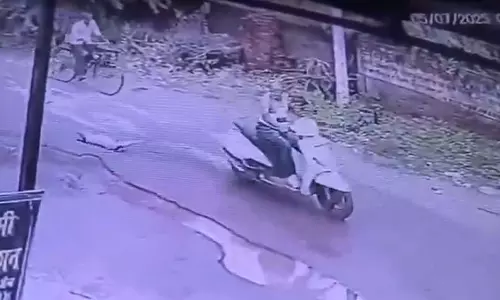 UP : झांसी में कुत्ते को स्कूटर से बांधकर घसीटा गया