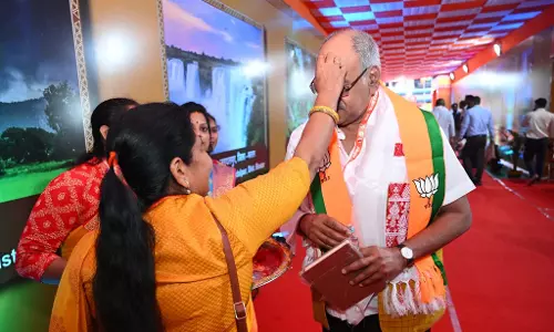 सांसद-विधायक प्रशिक्षण कार्यक्रम में सांसद बृजमोहन अग्रवाल का आत्मीय स्वागत