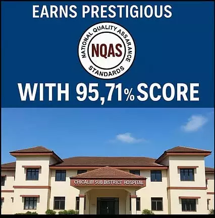 चिकालिम उप जिला अस्पताल ने 95.71% स्कोर के साथ प्रतिष्ठित NQAS प्रमाणन प्राप्त किया चिकालिम उप जिला अस्पताल ने 95.71% स्कोर के साथ प्रतिष्ठित NQAS प्रमाणन प्राप्त किया