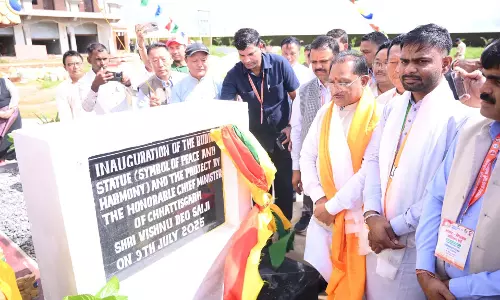 CM साय ने मैनपाट में भगवान बुद्ध की प्रतिमा का किया अनावरण CM साय ने मैनपाट में भगवान बुद्ध की प्रतिमा का किया अनावरण