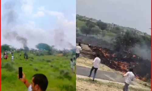 वायुसेना का फाइटर जेट क्रैश, दोनों पायलट की मौत, नया VIDEO