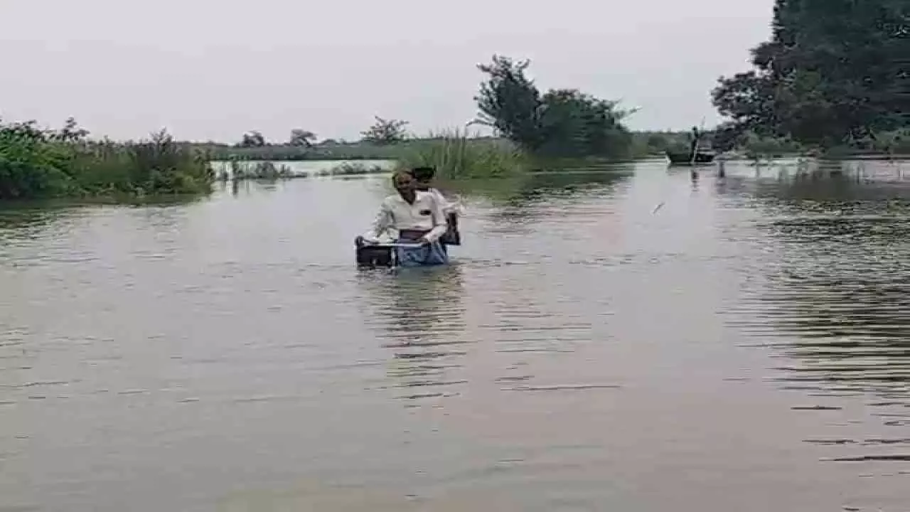 Farrukhabad: गंगा के बढ़ते पानी से कटान, ग्रामीण सहमे Farrukhabad: गंगा के बढ़ते पानी से कटान, ग्रामीण सहमे