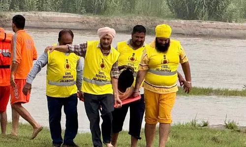 Talwandi Khurd में सेना द्वारा बाढ़ सुरक्षा अभ्यास