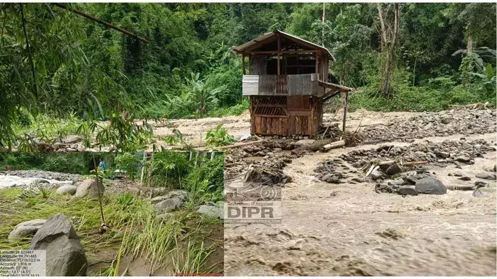Nagaland :  लोंगलेंग जिले में अचानक आई बाढ़ से कृषि भूमि और मत्स्य पालन को नुकसान