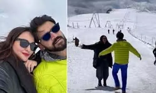 बर्फबारी में प्यार, सोनाक्षी और जहीर की मस्ती का वीडियो वायरल