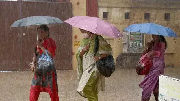 Kerala : राज्य में भारी बारिश की संभावना; दो जिलों में चेतावनी, अलर्ट जारी Kerala : राज्य में भारी बारिश की संभावना; दो जिलों में चेतावनी, अलर्ट जारी