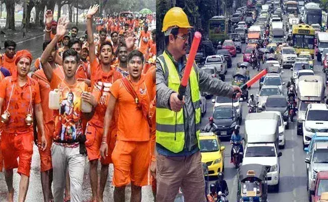 Delhi: कांवड़ यात्रा पर ट्रैफिक प्लान, यात्रियों के लिए राहत Delhi: कांवड़ यात्रा पर ट्रैफिक प्लान, यात्रियों के लिए राहत