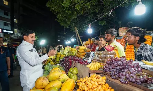 CM ने भोपाल के TT नगर में स्ट्रीट वेंडर्स से फल खरीदे, डिजिटल भुगतान किया CM ने भोपाल के TT नगर में स्ट्रीट वेंडर्स से फल खरीदे, डिजिटल भुगतान किया
