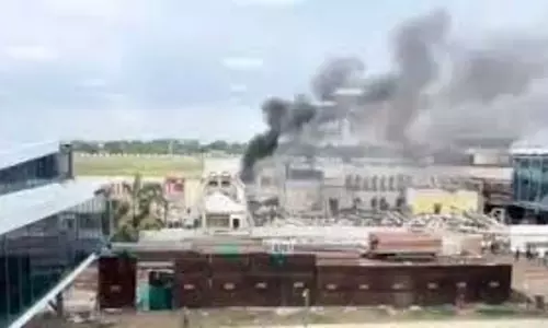 Patna: एयरपोर्ट पर लगी आग, मची अफरा-तफरी