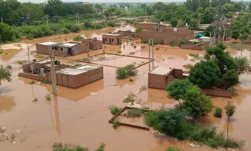 बठिंडा के Sai Nagar इलाके में नहर टूटने से बाढ़ आ गई