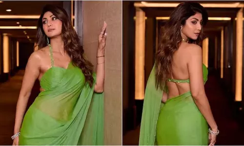 Shilpa Shetty : ग्रीन साड़ी लुक ने मचाई इंटरनेट पर धूम