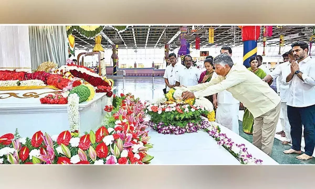 Andhra: मुख्यमंत्री ने प्रशांति निलयम में श्री सत्य साईं को श्रद्धांजलि अर्पित की Andhra: मुख्यमंत्री ने प्रशांति निलयम में श्री सत्य साईं को श्रद्धांजलि अर्पित की