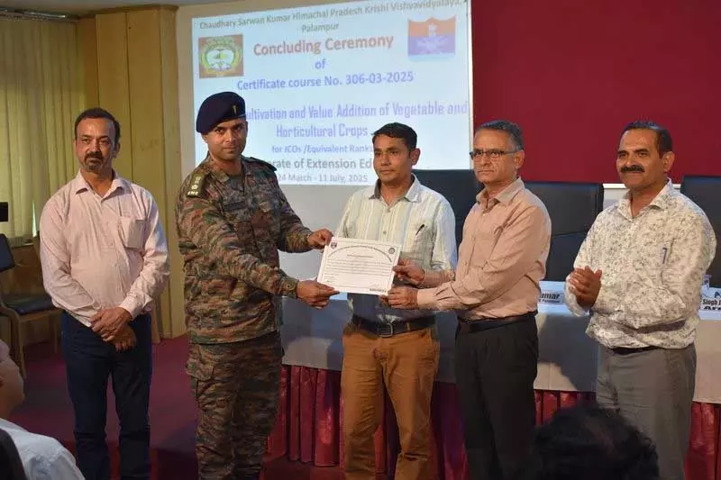 भारतीय वायुसेना कर्मियों ने Palampur में 16 सप्ताह का कृषि प्रशिक्षण पूरा किया भारतीय वायुसेना कर्मियों ने Palampur में 16 सप्ताह का कृषि प्रशिक्षण पूरा किया