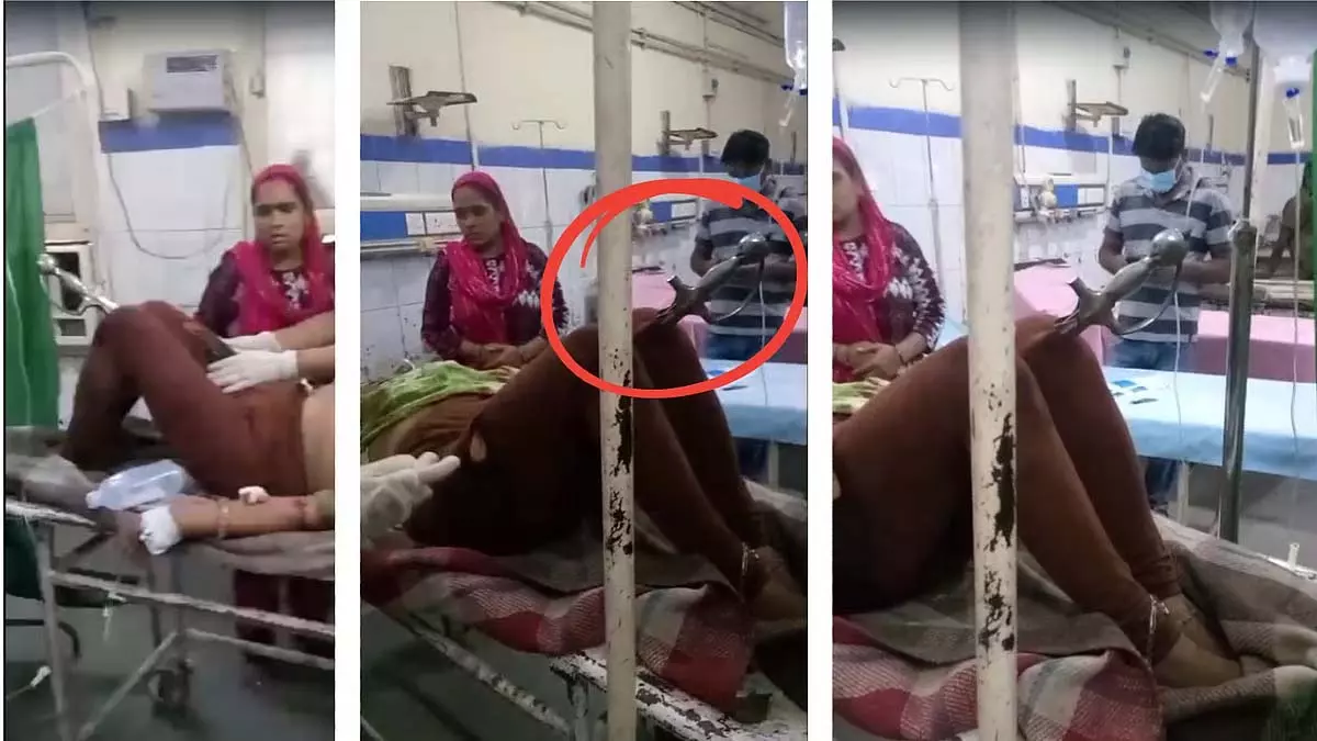Gwalior : पति की चरित्र शंका में पत्नी पर तलवार से हमला किया Gwalior : पति की चरित्र शंका में पत्नी पर तलवार से हमला किया
