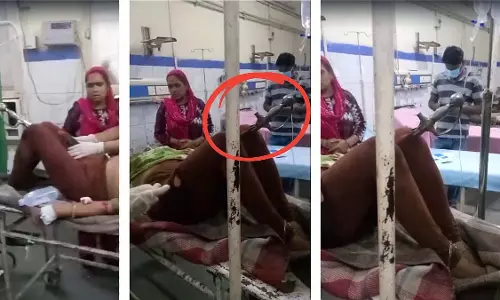 Gwalior : पति की चरित्र शंका में पत्नी पर तलवार से हमला किया Gwalior : पति की चरित्र शंका में पत्नी पर तलवार से हमला किया