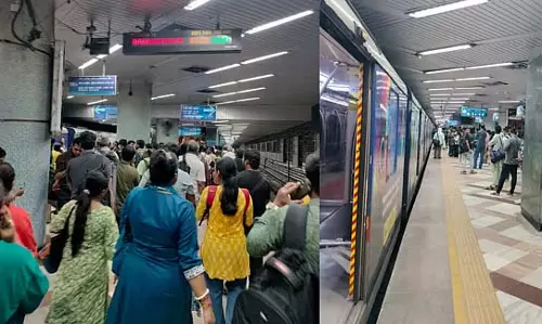 यात्री लाइन पर कूदा, जिससे दक्षिणेश्वर-कवि सुभाष मेट्रो सेवा बाधित
