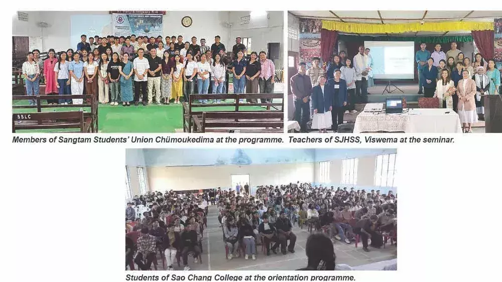 Nagaland : संस्थान छात्रों और शिक्षकों के लिए अभिविन्यास और प्रशिक्षण कार्यक्रम आयोजित करते Nagaland : संस्थान छात्रों और शिक्षकों के लिए अभिविन्यास और प्रशिक्षण कार्यक्रम आयोजित करते
