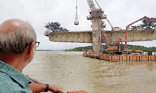 सिगंडूर के पास सस्पेंशन ब्रिज तैयार: सागर से जुड़ने वाला नन्नूर अब द्वीप नहीं रहा