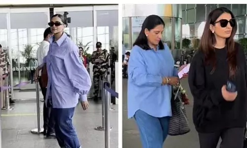 मुंबई एयरपोर्ट पर रणवीर की माँ संग दीपिका की हमशक्लें मुंबई एयरपोर्ट पर रणवीर की माँ संग दीपिका की हमशक्लें