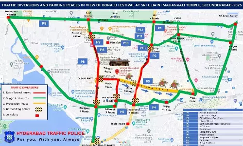 Secunderabad बोनालु समारोह के मद्देनजर यातायात प्रतिबंध लगाए गए