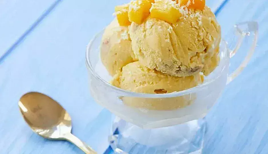 Mango Coconut Ice Cream घर पर बनाएं यह स्वादिष्ट चीज