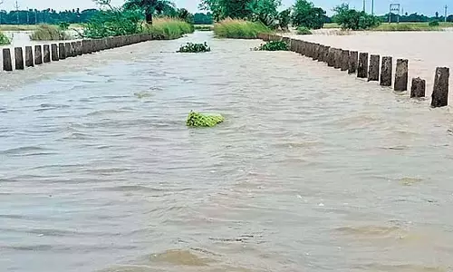 भारी बारिश से Kendrapara के नदी किनारे के गांवों में अचानक बाढ़ आ गई