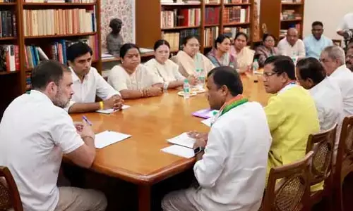 राहुल गांधी ने छग कांग्रेस के आदिवासी नेताओं की ली बैठक