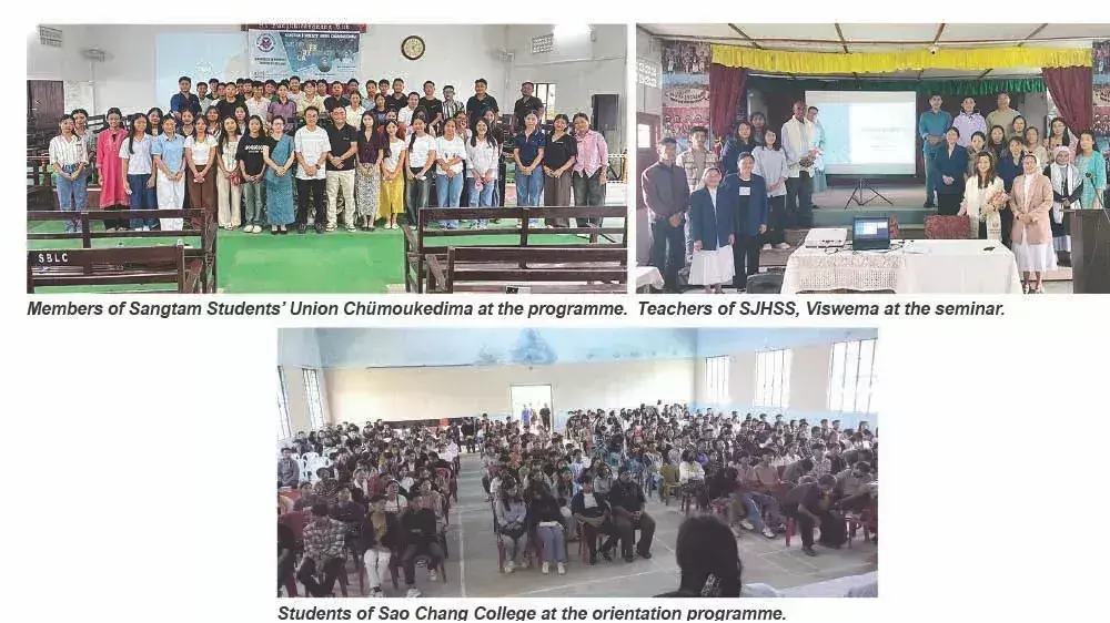 Nagaland : संस्थान छात्रों और शिक्षकों के लिए अभिविन्यास और प्रशिक्षण कार्यक्रम आयोजित Nagaland : संस्थान छात्रों और शिक्षकों के लिए अभिविन्यास और प्रशिक्षण कार्यक्रम आयोजित