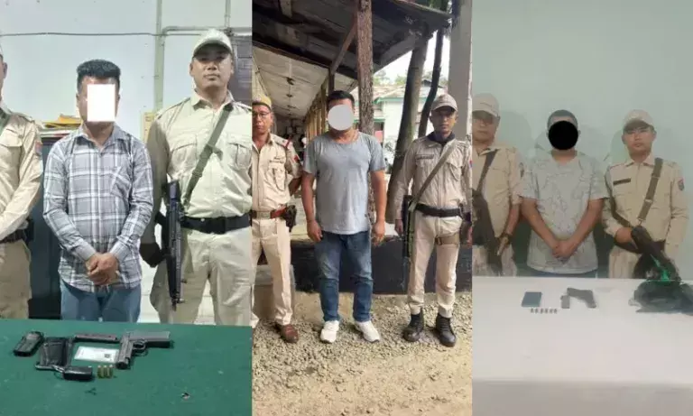 Manipur में सुरक्षा बलों की बड़ी कार्रवाई, अवैध हथियारों के साथ 3 गिरफ्तार
