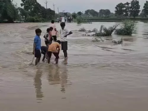 बलौदाबाजार में स्कूल बंद, बाढ़ जैसे हालात बलौदाबाजार में स्कूल बंद, बाढ़ जैसे हालात