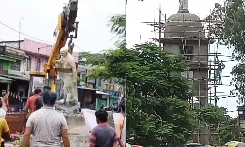 Assam: डूमडूमा में महात्मा गांधी की प्रतिमा की जगह घंटाघर लगाने पर बहस छिड़ी