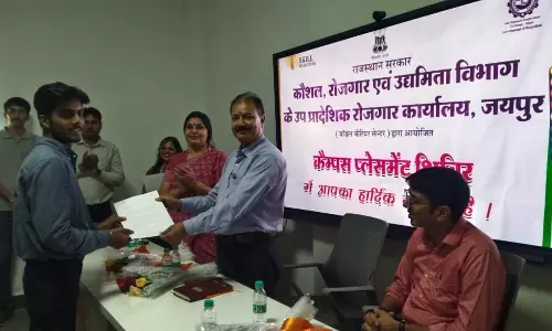Jaipur: कैम्पस प्लेसमेंट शिविर एवं करियर काउंसलिंग कार्यक्रम का हुआ आयोजन Jaipur: कैम्पस प्लेसमेंट शिविर एवं करियर काउंसलिंग कार्यक्रम का हुआ आयोजन