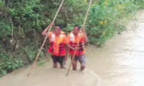 नाला पार कर महिला की हाथ से मासूम छूटी नाला पार कर महिला की हाथ से मासूम छूटी