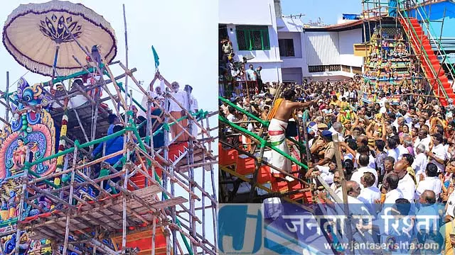 Tamil Nadu: मंत्री शेखर बाबू ने कंडाकोट्टम मुरुगन मंदिर विसर्जन में भाग लिया Tamil Nadu: मंत्री शेखर बाबू ने कंडाकोट्टम मुरुगन मंदिर विसर्जन में भाग लिया