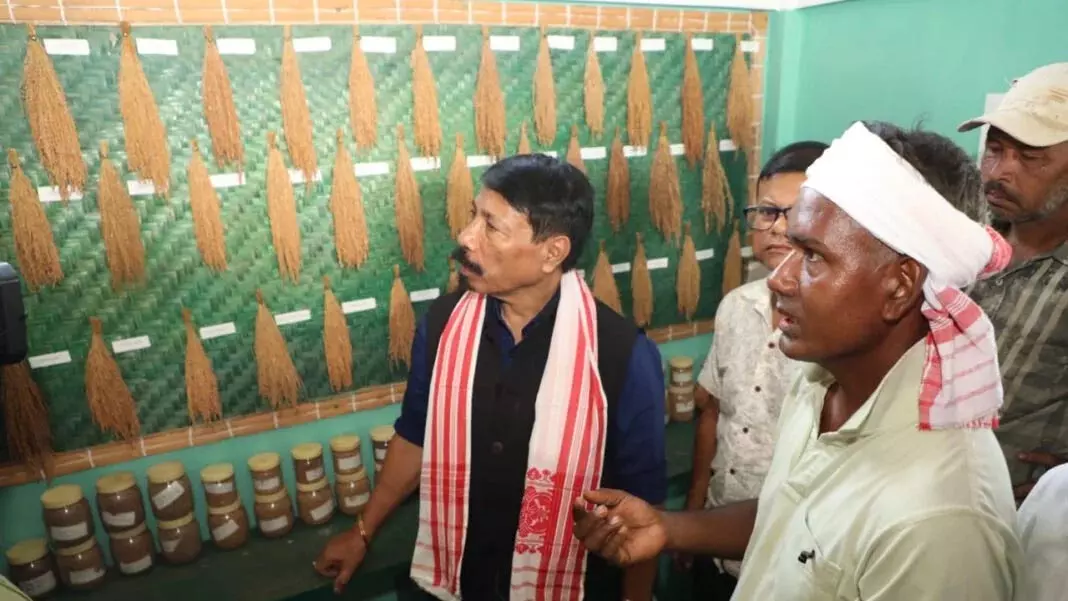 Atul Bora ने किसानों के स्वदेशी धान बीज पुस्तकालय को सरकारी सहायता का आश्वासन दिया Atul Bora ने किसानों के स्वदेशी धान बीज पुस्तकालय को सरकारी सहायता का आश्वासन दिया