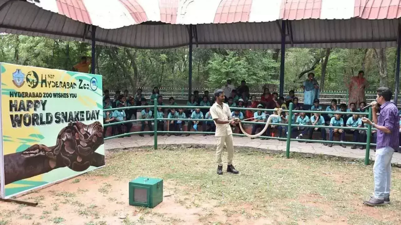 Hyderabad चिड़ियाघर ने विश्व साँप दिवस पर जागरूकता कार्यक्रम मनाया