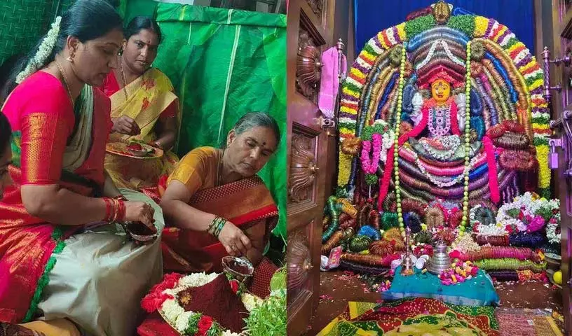 बोनाला उत्सव जारी... चूड़ियों से देवी का श्रृंगार बोनाला उत्सव जारी... चूड़ियों से देवी का श्रृंगार