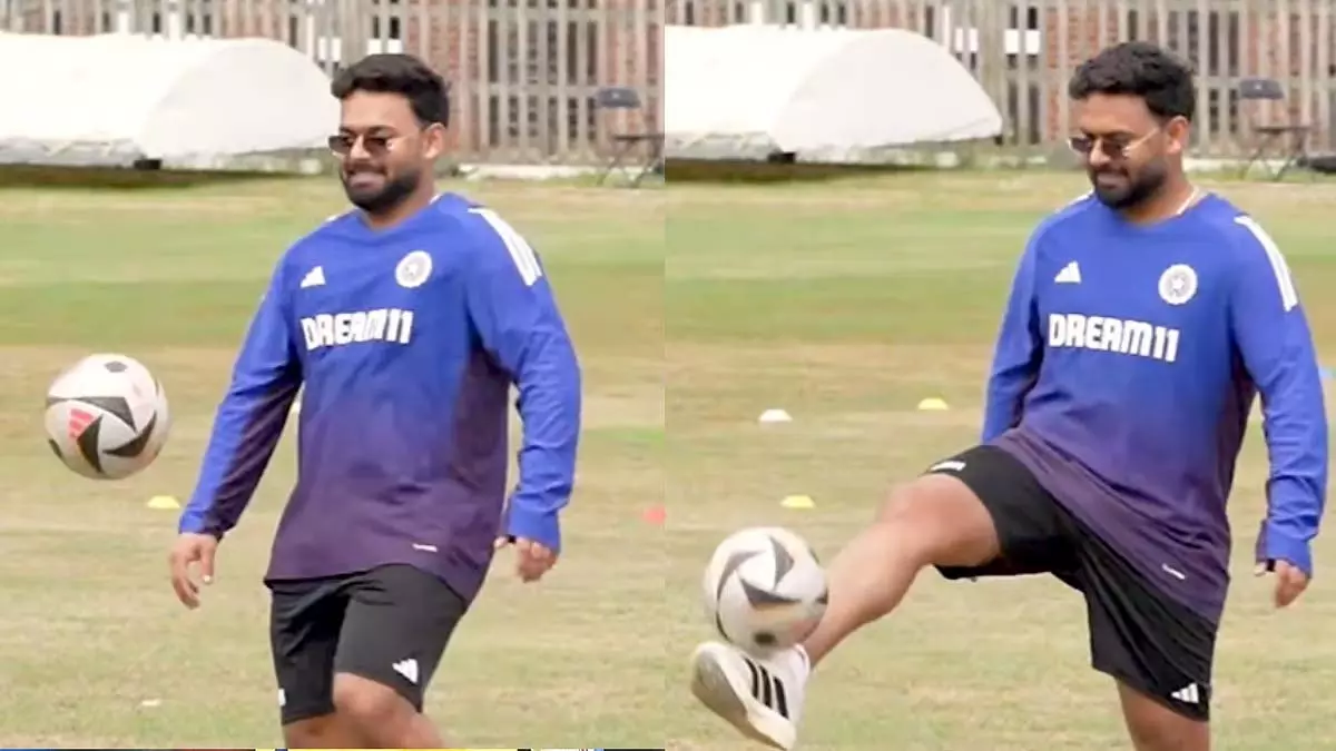 IND Vs ENG: चौथे टेस्ट से पहले ट्रेनिंग में ऋषभ पंत ने फुटबॉल से छेड़ी धूम IND Vs ENG: चौथे टेस्ट से पहले ट्रेनिंग में ऋषभ पंत ने फुटबॉल से छेड़ी धूम