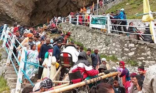 मौसम ने डाली थी रोक, अब दोबारा शुरू हुई अमरनाथ यात्रा