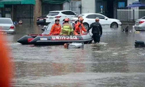 South Korea : भारी बारिश से 14 लोगों की मौत, 12 अभी भी लापता