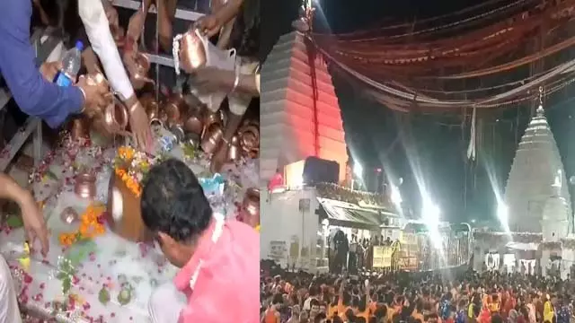 श्रावण सोमवार की भक्ति में डूबे काशीवासी, मंदिर में दिखी आस्था की बाढ़ श्रावण सोमवार की भक्ति में डूबे काशीवासी, मंदिर में दिखी आस्था की बाढ़