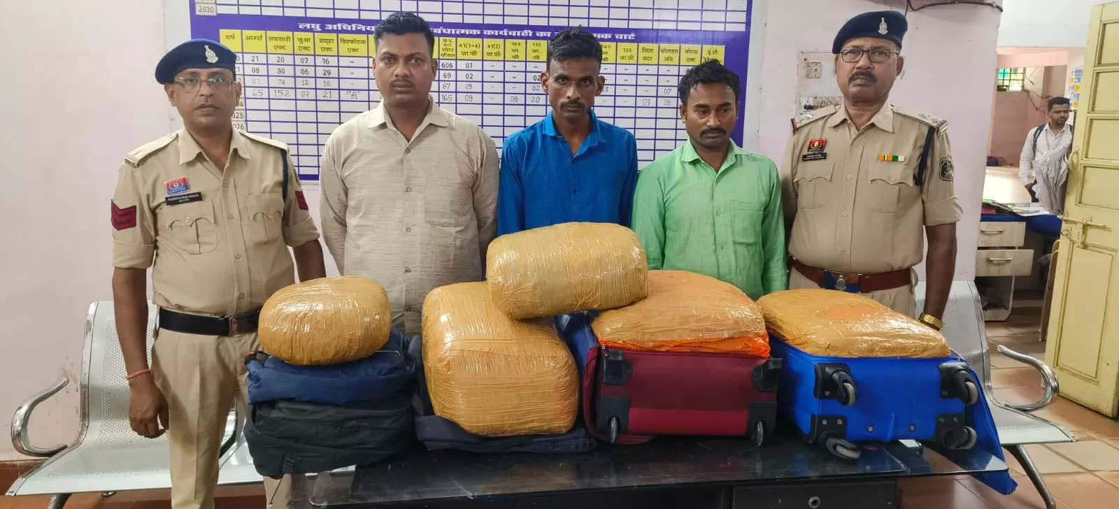 रेलवे स्टेशन के पास गांजा बरामद, तीन तस्कर गिरफ्तार रेलवे स्टेशन के पास गांजा बरामद, तीन तस्कर गिरफ्तार