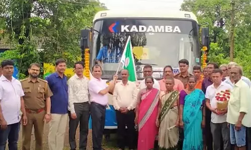 हरिजनवाड़ा में 20 साल बाद नई KTCL बस सेवा के साथ सार्वजनिक परिवहन की वापसी हरिजनवाड़ा में 20 साल बाद नई KTCL बस सेवा के साथ सार्वजनिक परिवहन की वापसी
